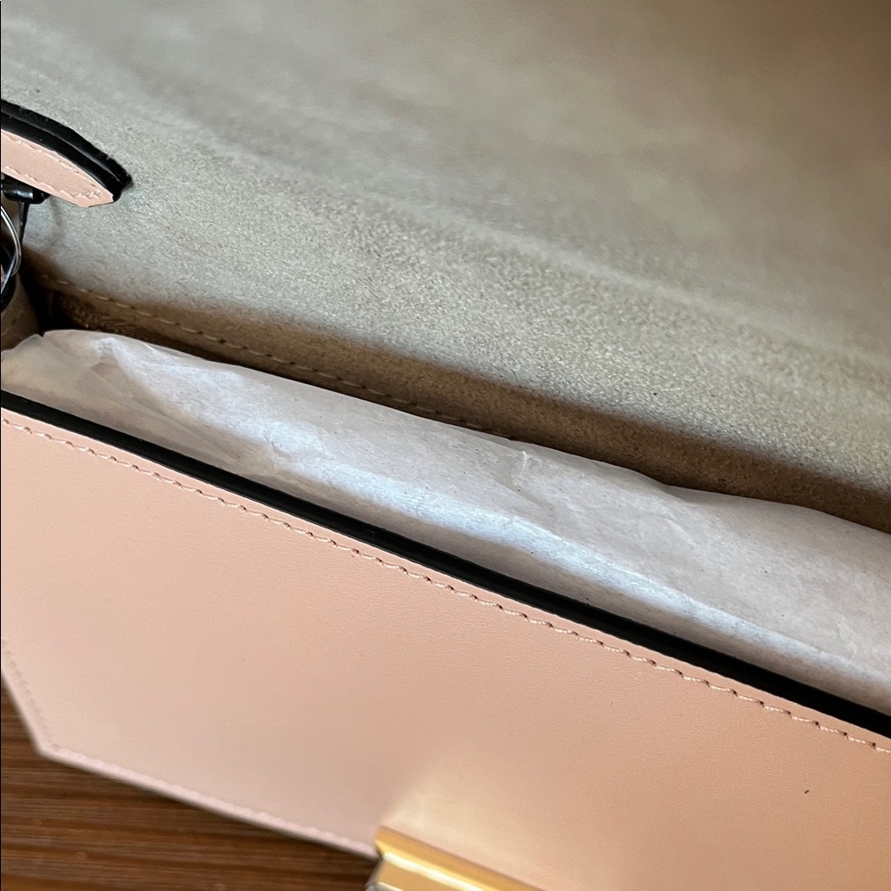 NWT ZAC Zac Posen Earthette Blush Pink Clutch - Picture 7 of 11